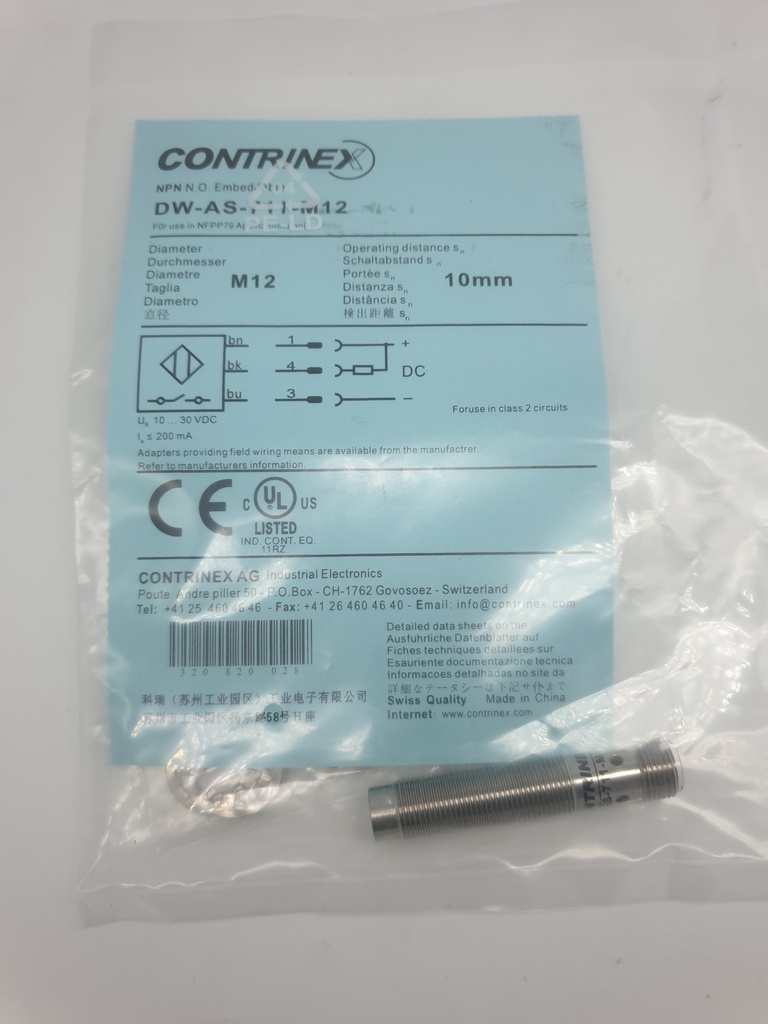 DW-AS-711-M12 Contrinex inductive proximity sensor