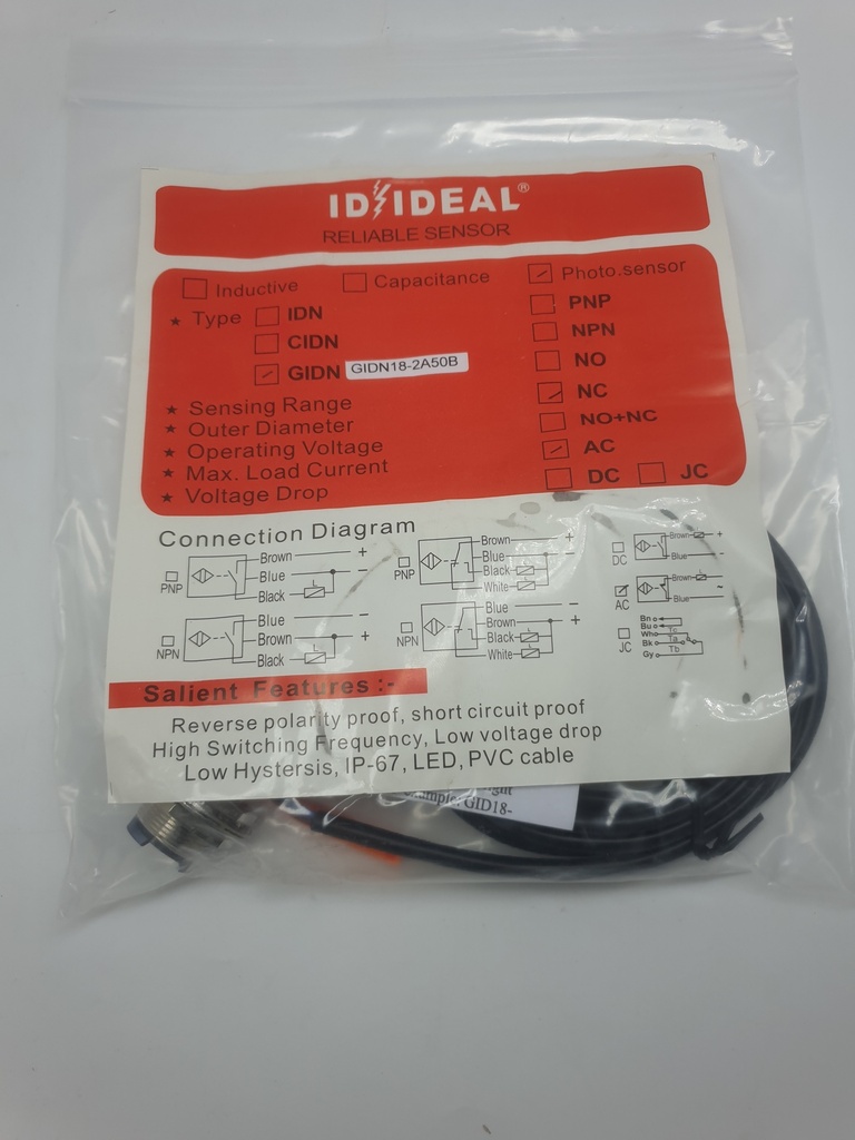 GIDN18-2A50B IDEAL PHOTO SENSOR