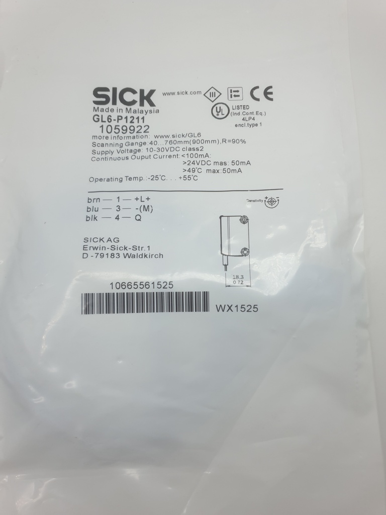 GL6-P1211 SICK Photoelectric Sensor