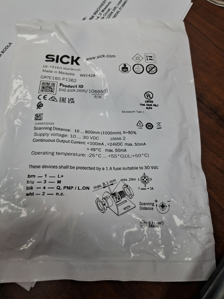 GRTE18S-P1362 SICK Energetic Photoelectric Sensor