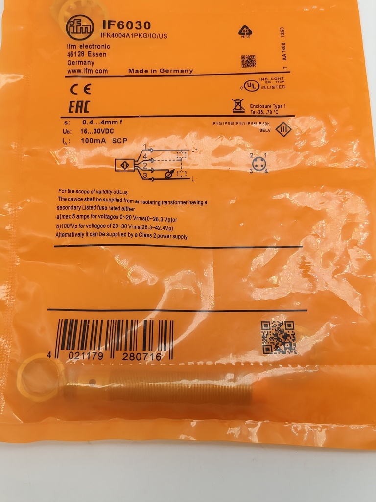 IF6030 IFM Inductive analogue sensor