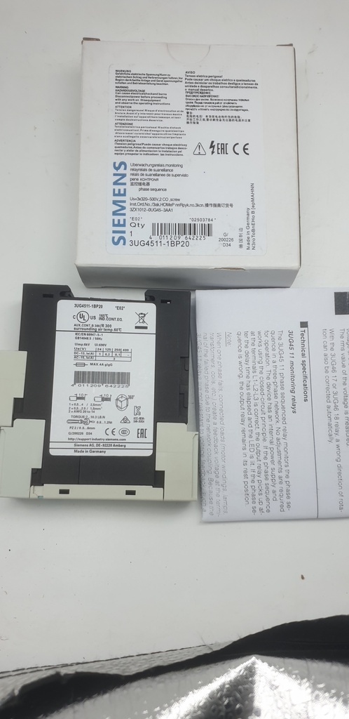 3UG4511-1BP20 Siemens phase monitoring relay