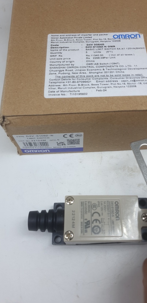 D4V-8108Z-N OMRON limit switch
