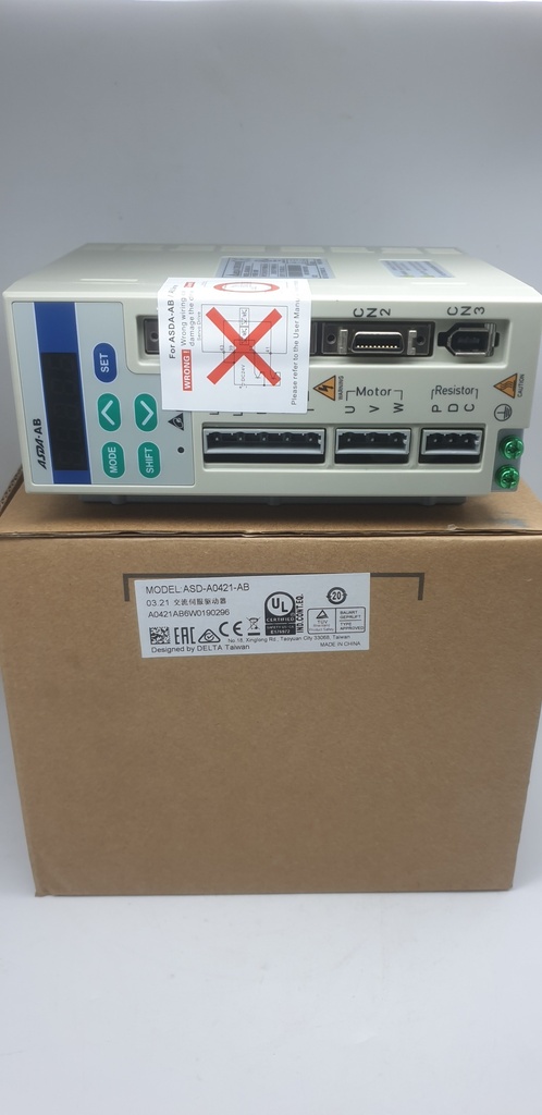 Delta ASDA-AB series AC servo drive, specifically model ASD-A0421-AB