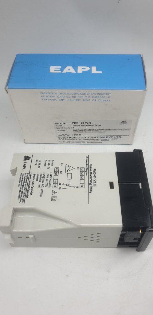 EAPL PMD-01 V2.0 Phase Monitoring Relay